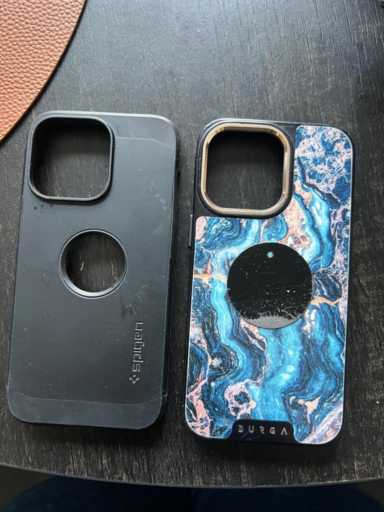 Burga iPhone 13 Pro hoesje + gratis zwart hoesje, Rondom bescherming, Gebruikt, IPhone 13 Pro, Hoesje of Tasje
