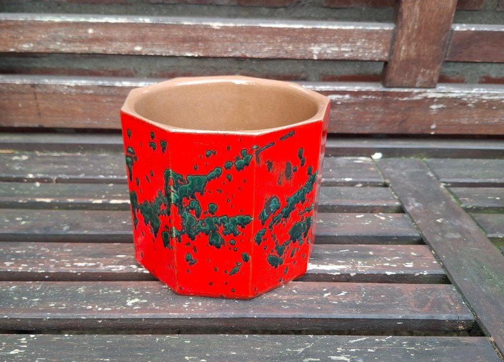 Vintage west germany bloempot marei, Ophalen, Rond, Binnen, Zo goed als nieuw