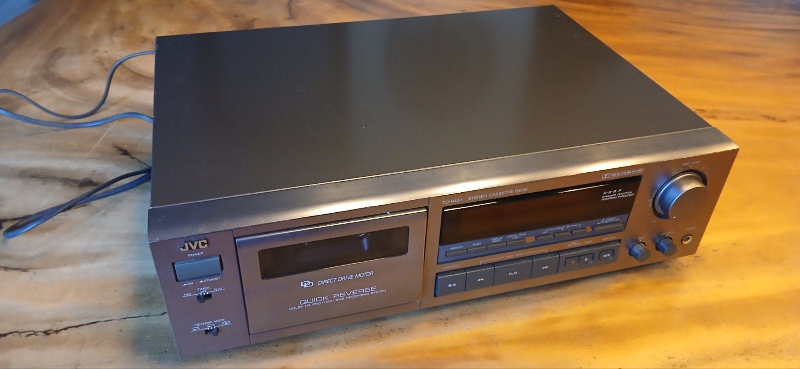 JVC TD-R451 stereo cassette deck direct drive, Ophalen of Verzenden, Enkel, JVC
