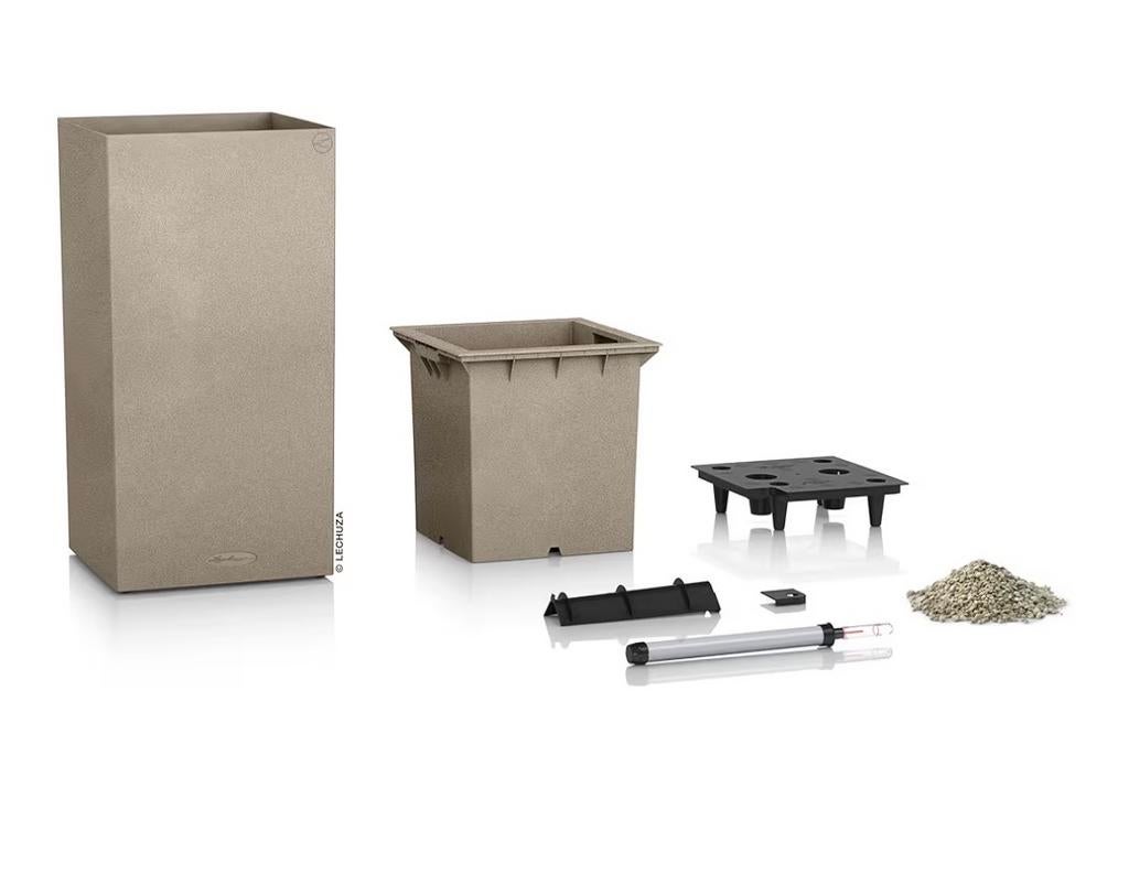 Lechuza nieuw stone canto set 40x40x76 cm, beige, Tuin en Terras, Kunststof, Minder dan 60 cm, Nieuw, Ophalen of Verzenden