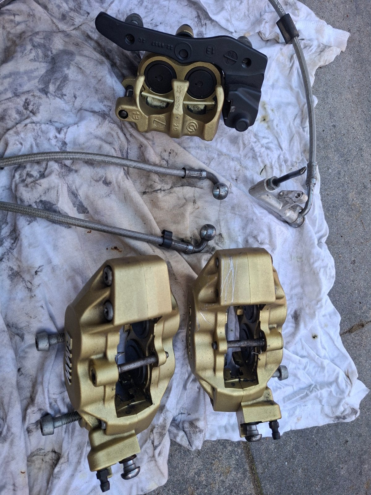 Brembo remklauwen set (goud), Ophalen of Verzenden, Gebruikt