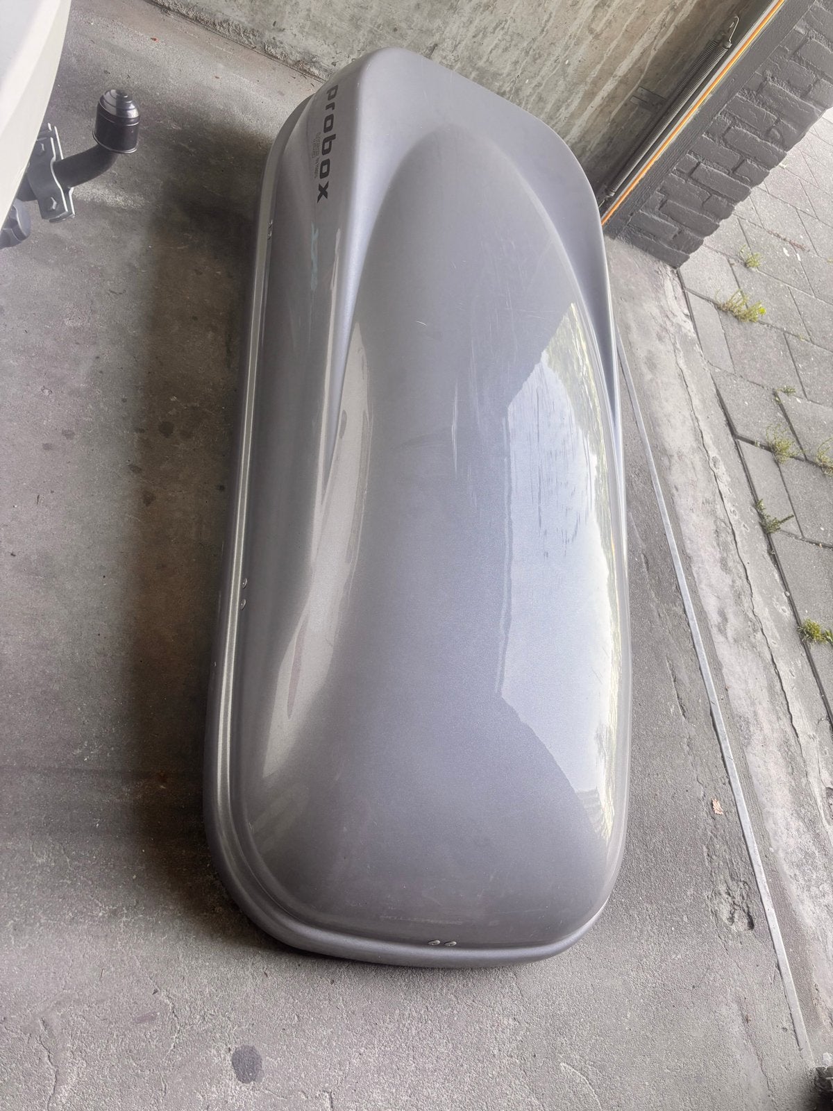Hapro Probox 455 liter dakkoffer/skibox - Grijs, Auto diversen, Dakkoffers, Gebruikt, Ophalen