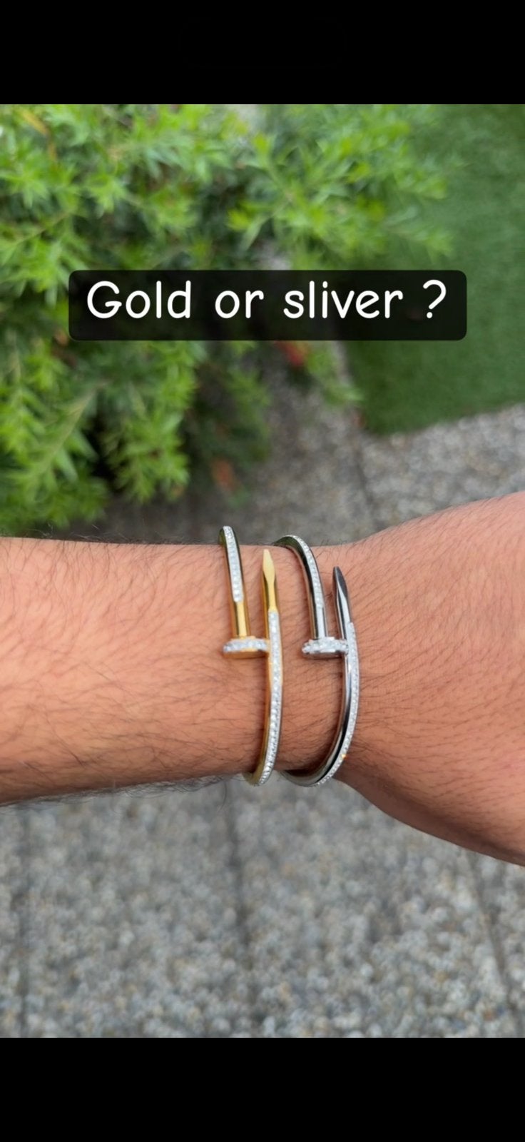 Cartier armband spijker met diamand, Ophalen of Verzenden, Zo goed als nieuw, Goud