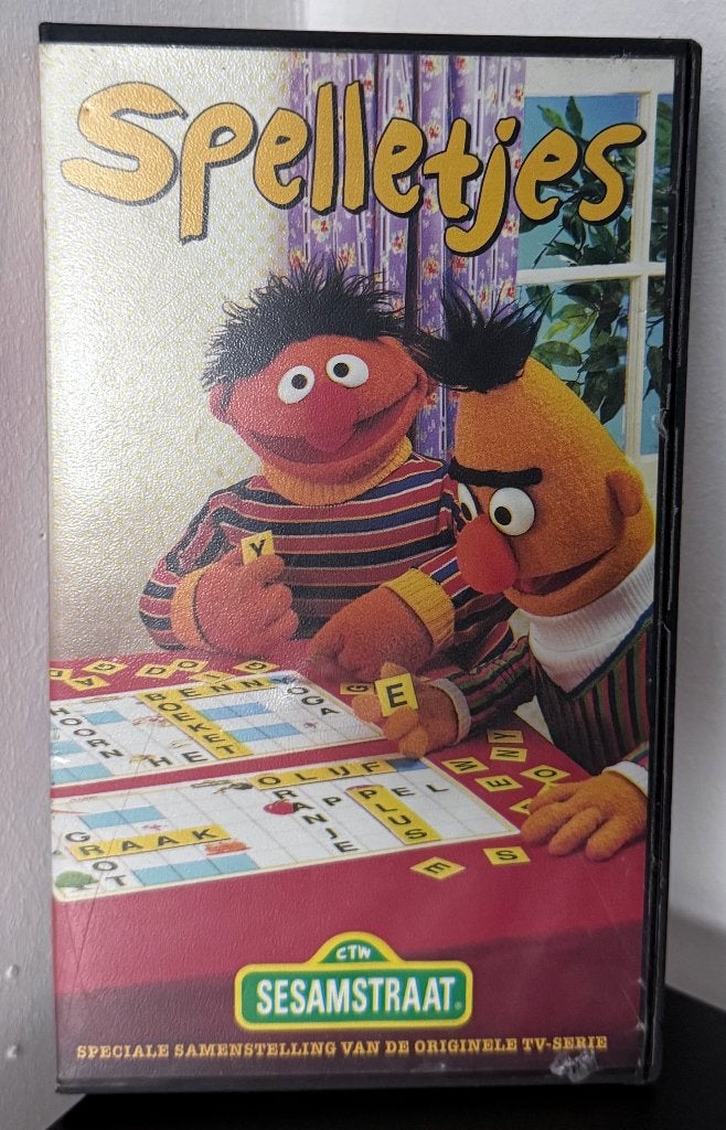 Sesamstraat | Spelletjes | VHS | Educatief, Gebruikt, Alle leeftijden, Kinderprogramma of -film, VHS