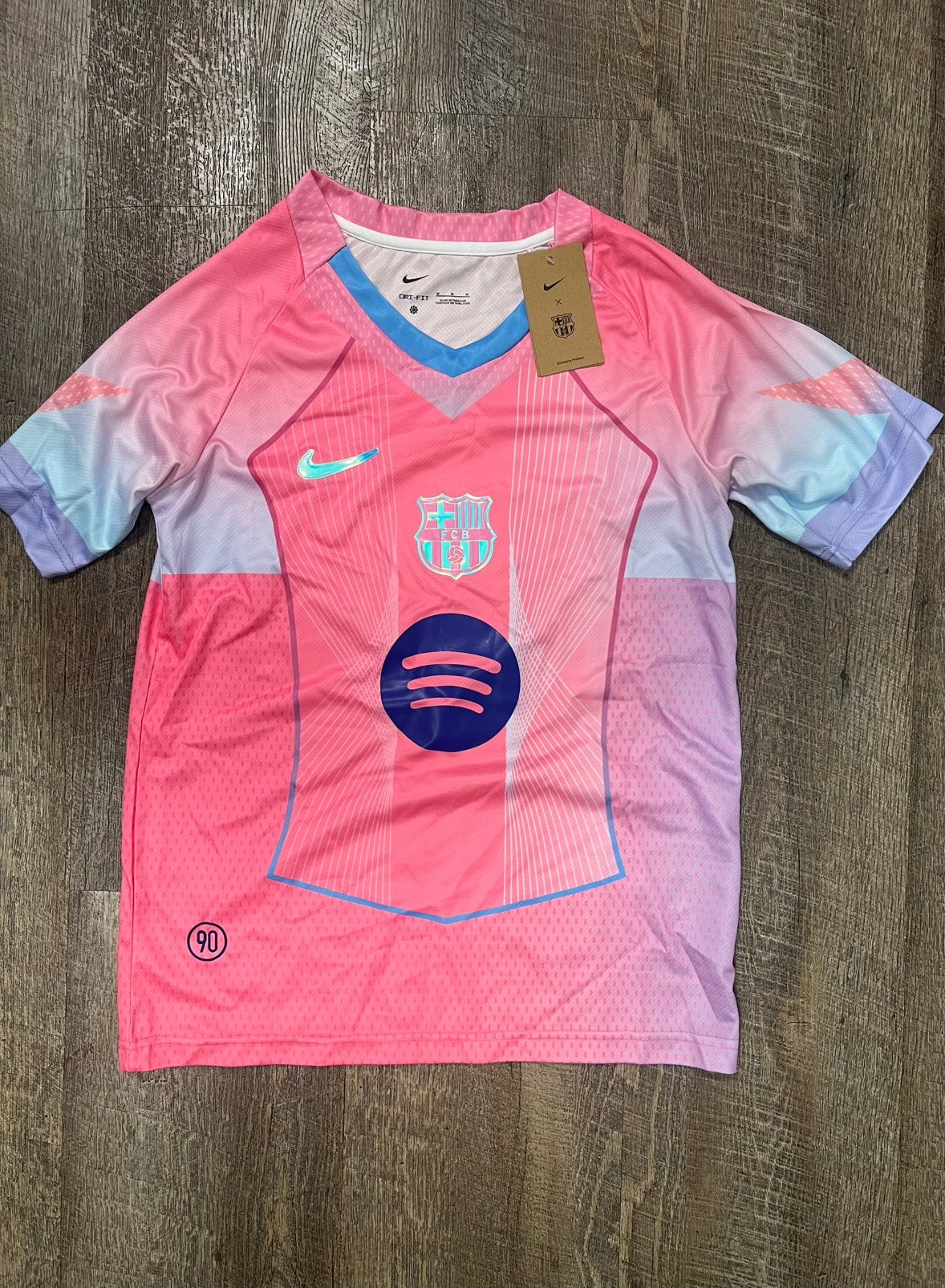Nike FC Barcelona Voetbalshirt – Roze/Blauw – Maat M, Maat M, Ophalen of Verzenden, Nieuw, Shirt