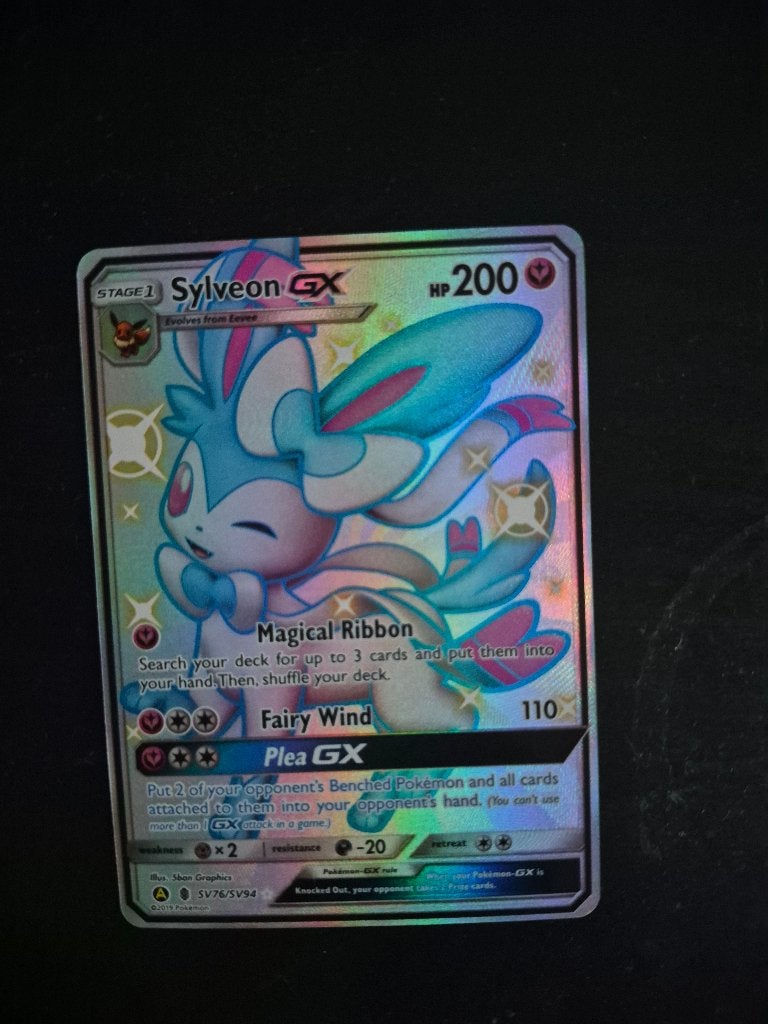 Sylveon gx, Ophalen of Verzenden, Zo goed als nieuw, Losse kaart, Foil