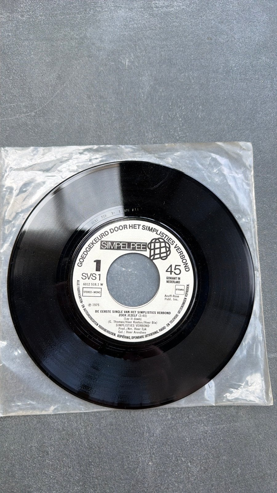 Simpelpee - De Eerste Single Van Het Simplisti, Gebruikt, Originele persing, 7 inch, Ophalen of Verzenden