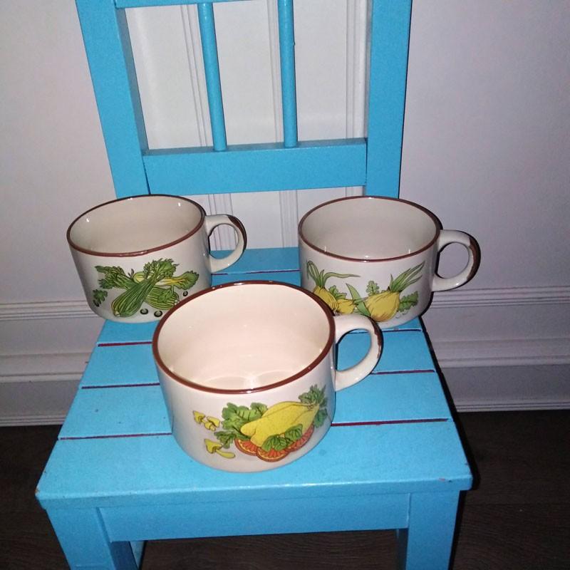 Retro soepkommen jaren 70 Shell spaaractie 3 stuks, Ophalen, Huis en Inrichting