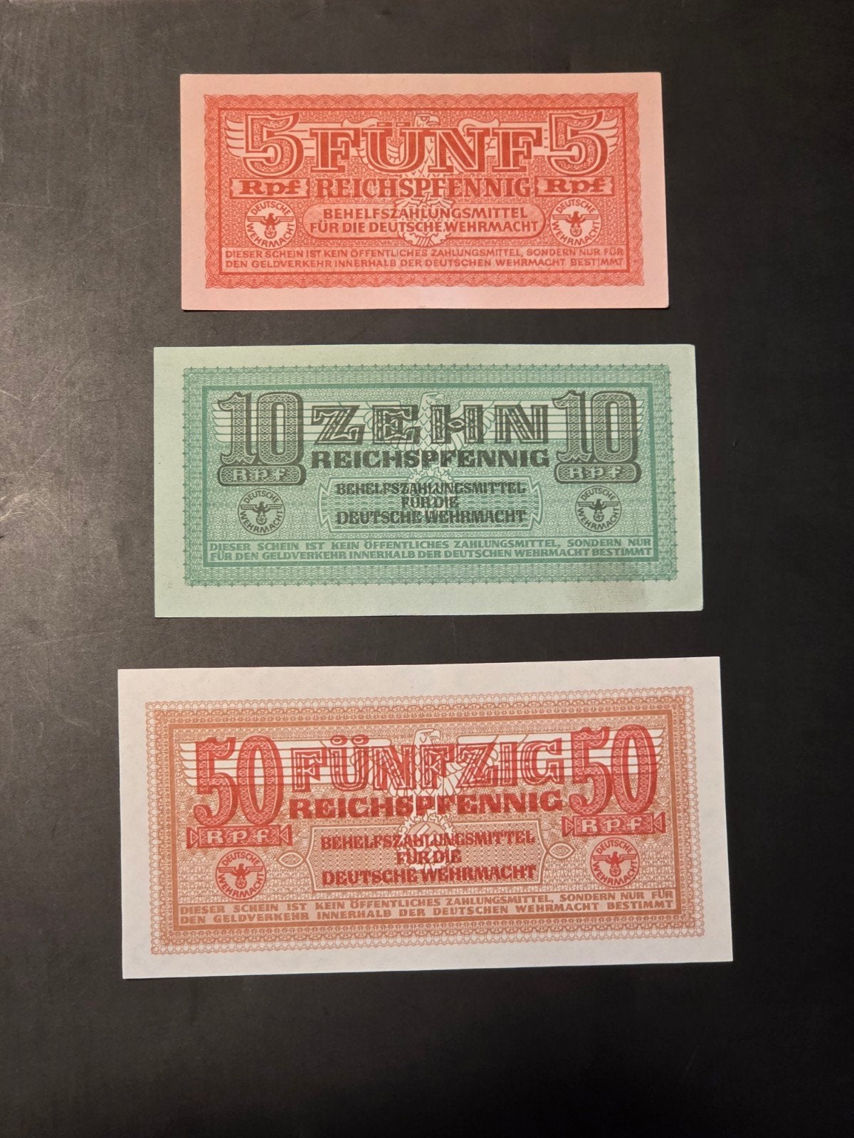 Germany 5-10-50 reichspfennig 1942 AU, Ophalen of Verzenden, Duitsland