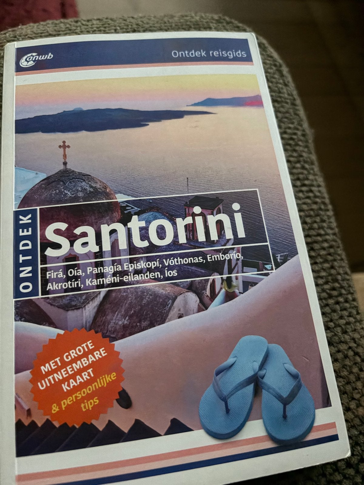 ANWB Ontdek reisgids Santorini - Met kaart en tips, Europa, Ophalen of Verzenden, Zo goed als nieuw, Reisgids of -boek