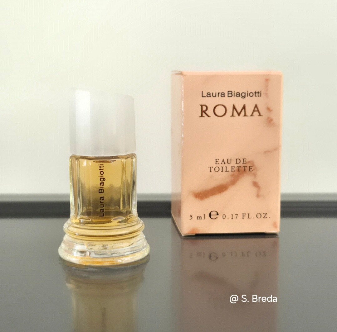 Laura Biagiotti - Roma - volle miniatuur in doosje, Ophalen of Verzenden, Zo goed als nieuw, Miniatuur, Gevuld