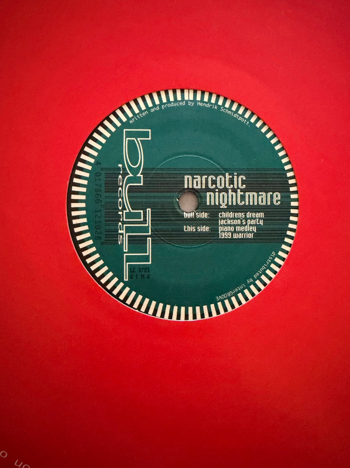 Gabber Vinyl Children’s Dream Narcotic Nightmare 1995, Ophalen of Verzenden, Gebruikt, 12 inch