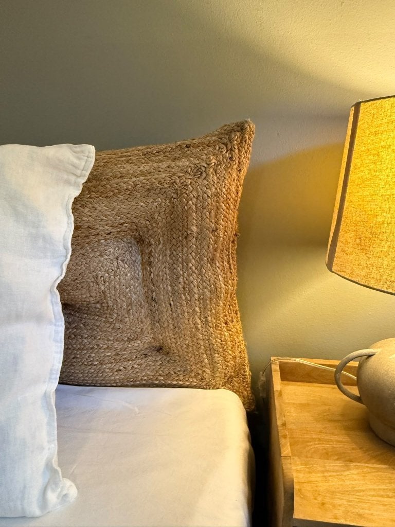 Juten hoofdeinde voor bed, Ophalen, Overige materialen, Boho, Natuurlijk, Rustiek, Bruin