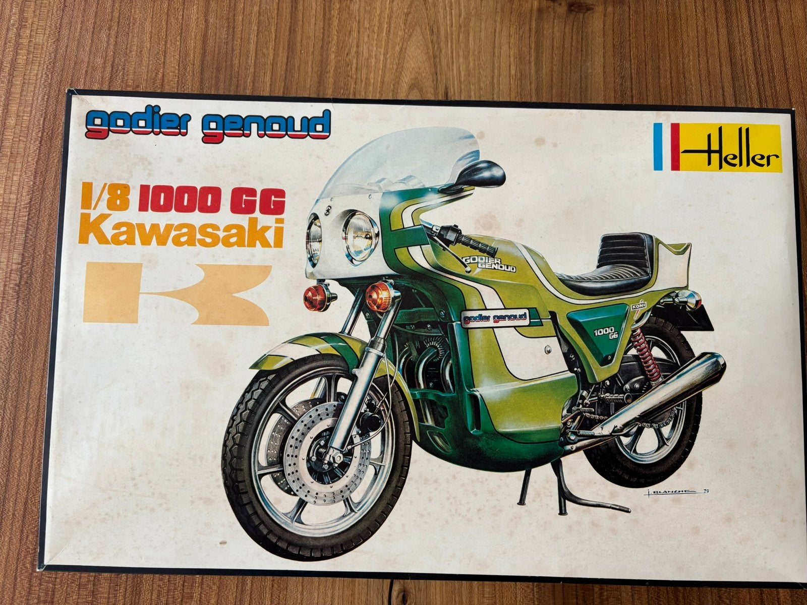 Heller 1/8 bouwdoos kawasaki 1000gg godier genoud 1979!, Nieuw, Ophalen of Verzenden, Heller, Groter dan 1:32