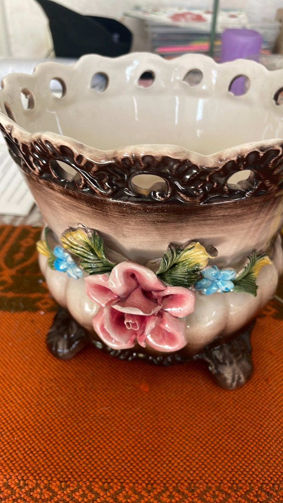 Vintage bloempot, Ophalen of Verzenden