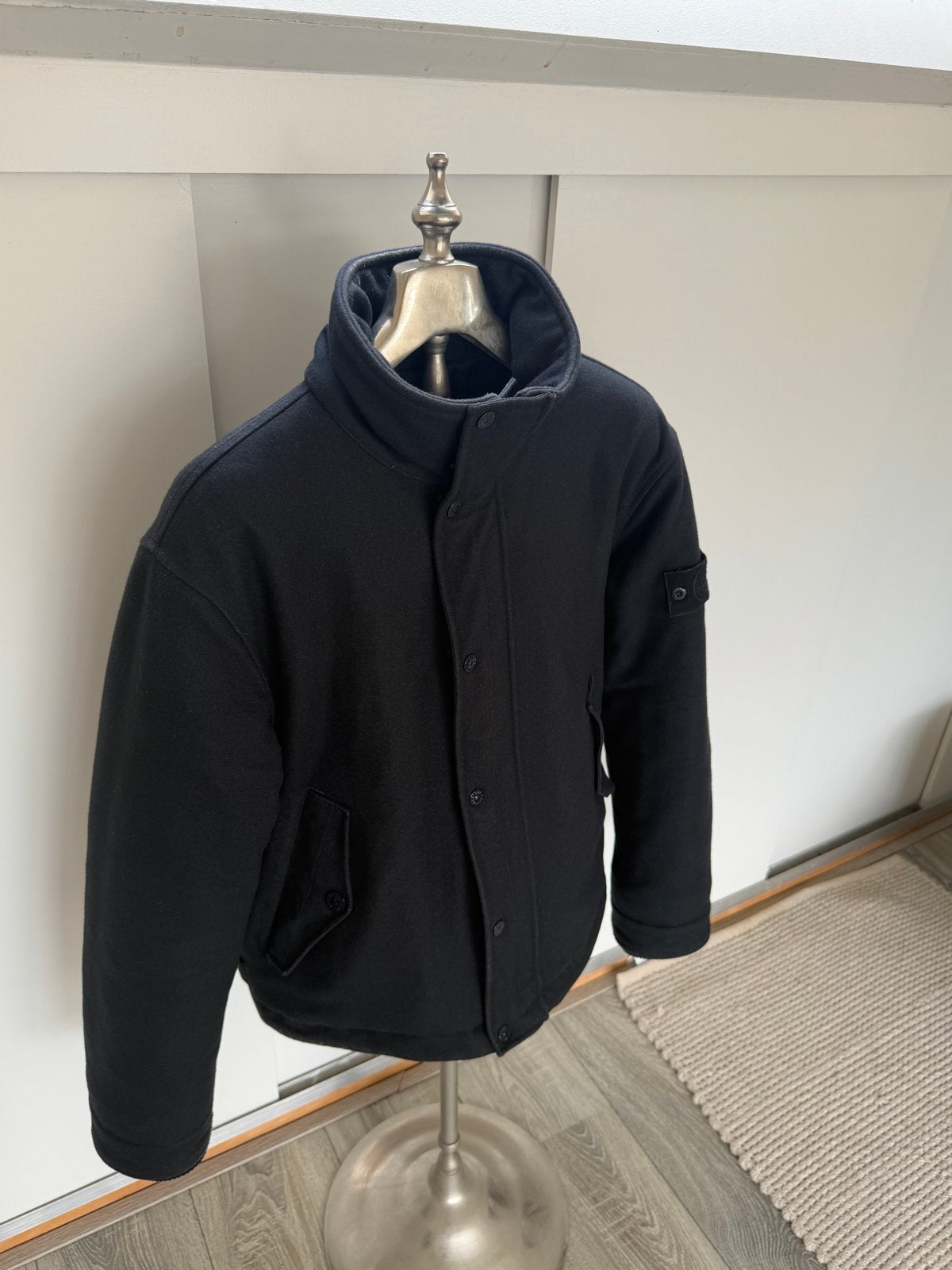 Stone Island Ghost Piece Jas - Zwart - Maat M, Ophalen of Verzenden, Zo goed als nieuw, Maat 48/50 (M), Zwart