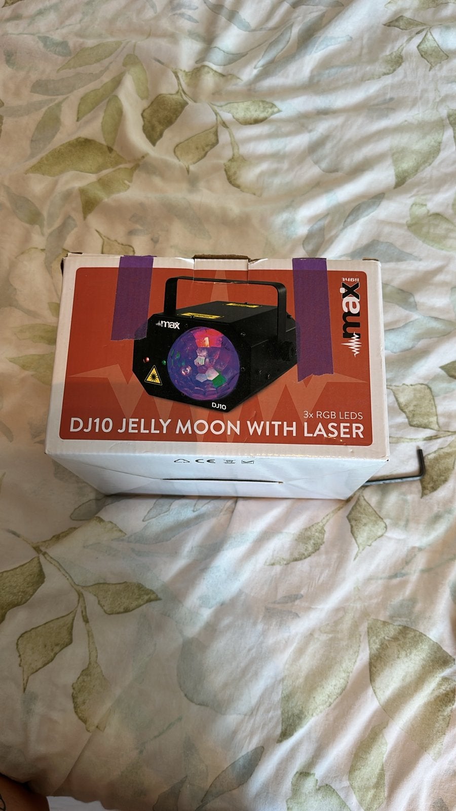 Max DJ10 Jelly Moon met Laser - Feestverlichting, Ophalen of Verzenden, Zo goed als nieuw, Discobol, Geluidgestuurd