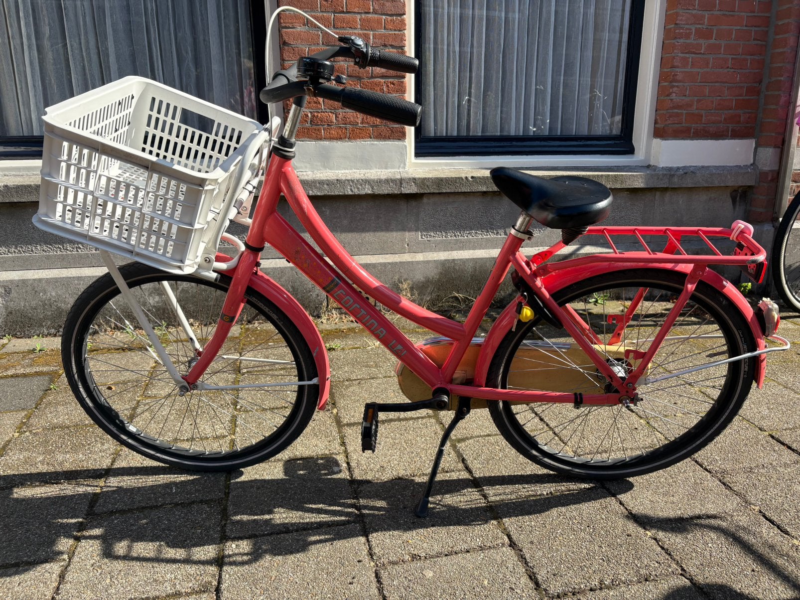 Cortina U4 24 inch meisjesfiets rozerood, Ophalen, Terugtraprem, Versnellingen, Gebruikt