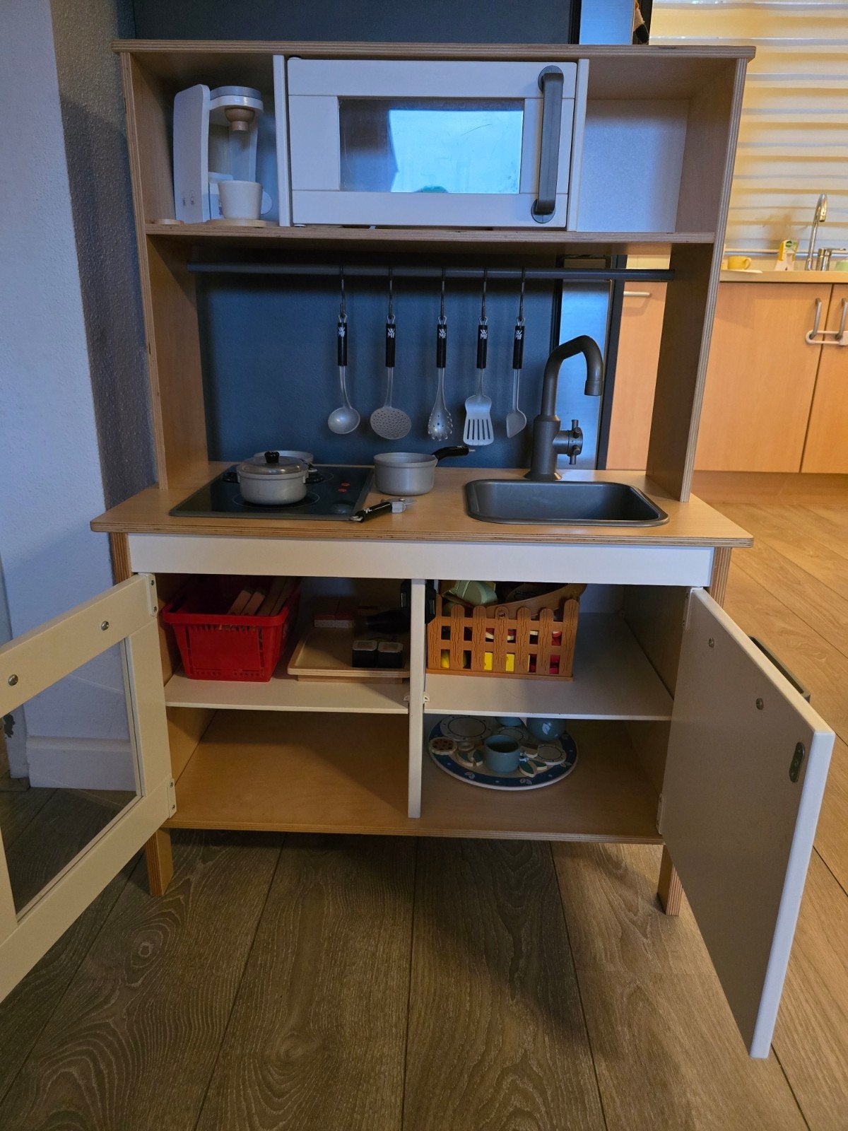 Keukentje met accessoires, Ophalen, Gebruikt, Hout, Speelkeuken