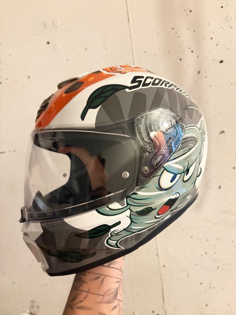 Scorpion EXO-JNR Air Kinder Motorhelm Maat YM 50-51cm, Motoren, XS, Kinderen, Integraalhelm, Tweedehands