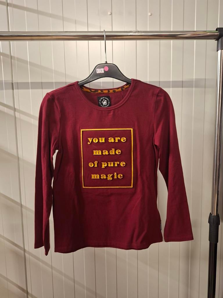Bordeaux rode meisjes tshirt maat 152, Meisje, Nieuw, Ophalen of Verzenden, Shirt of Longsleeve