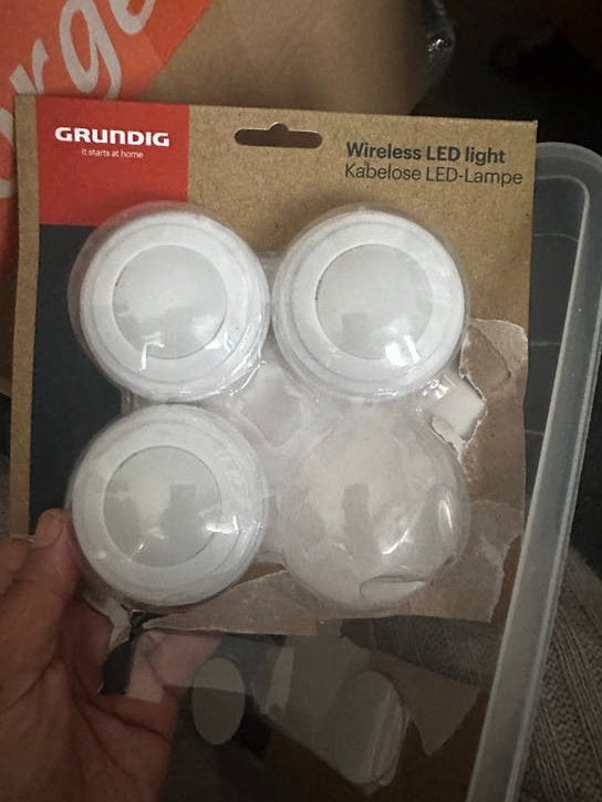 Grundig Draadloze LED Lampen met Afstandbediening, Wit, Nieuw, Ophalen of Verzenden, Grundig