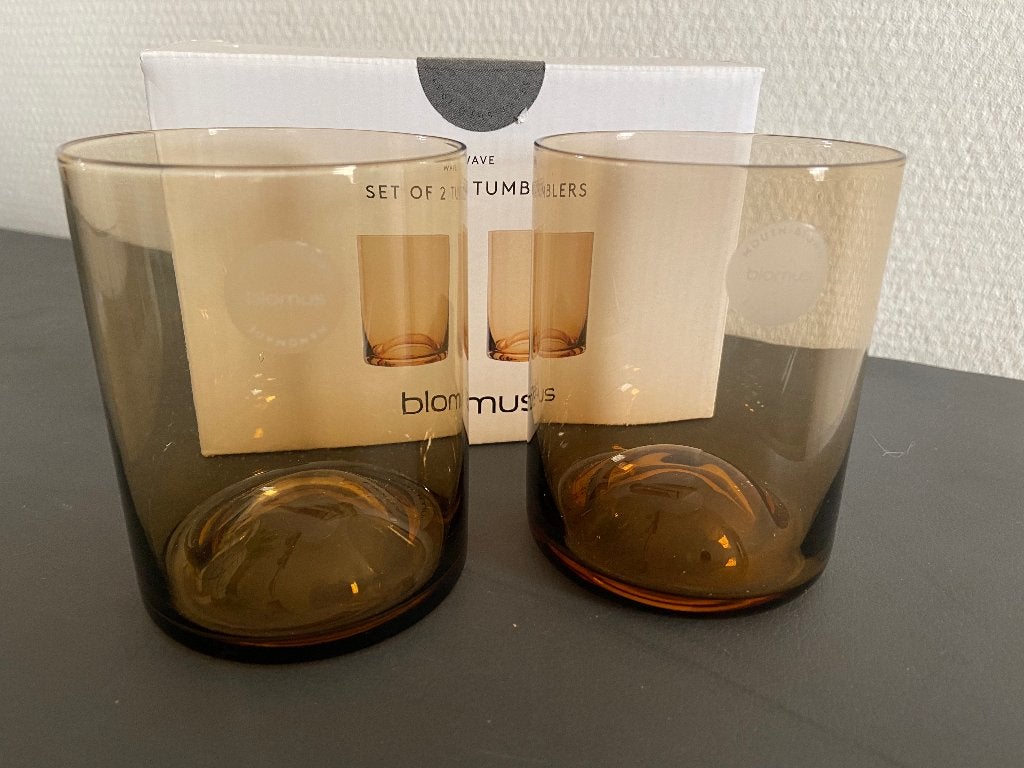Blomus Tumbler Wave Dull Gold (2-Delig), Huis en Inrichting, Ophalen of Verzenden, Nieuw, Overige kleuren