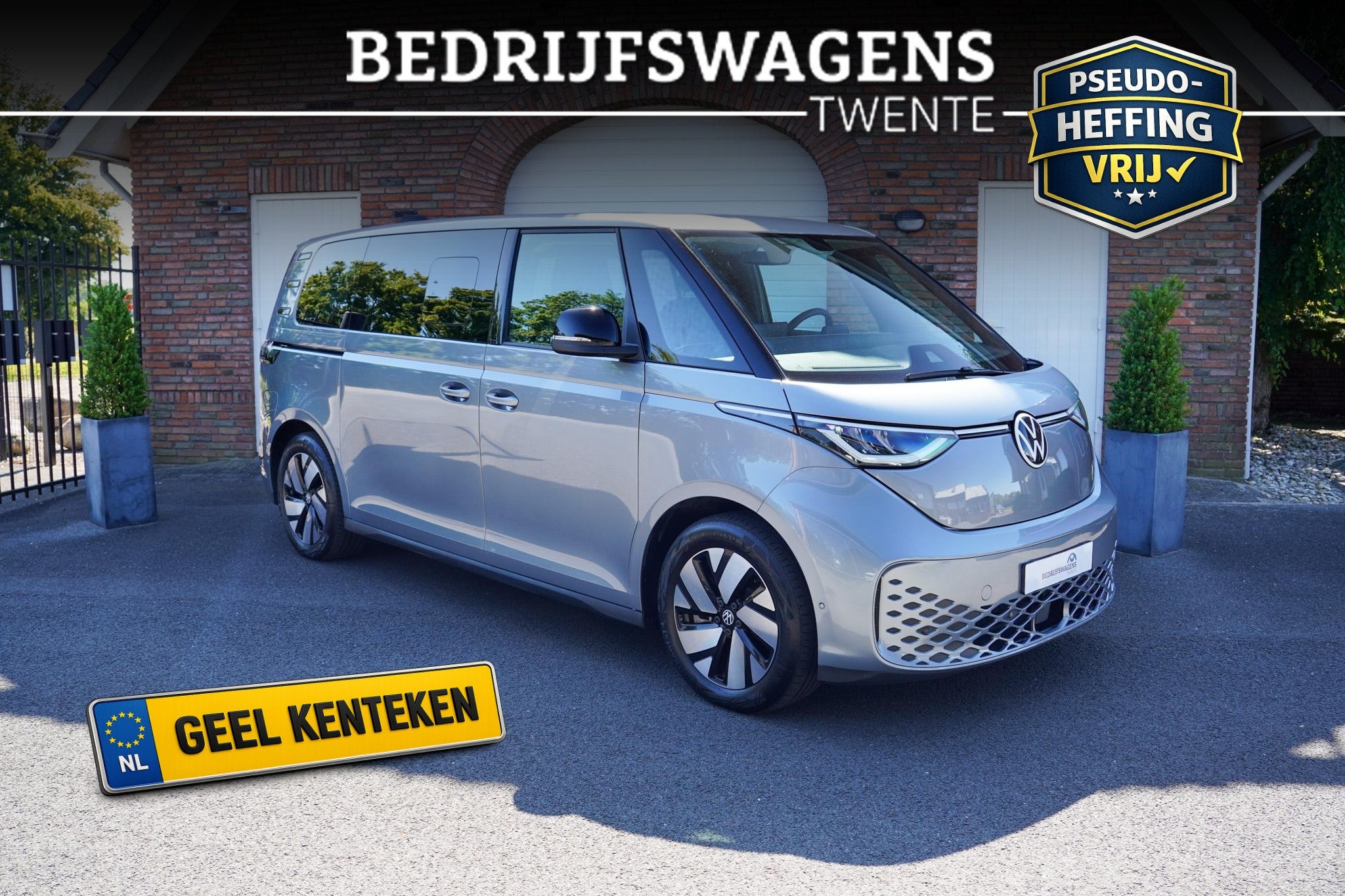 Volkswagen ID. Buzz Pro 86 kWh / 286 PK LWB 7 persoons Elekt, Auto's, Parkeersensor, 7 stoelen, 1000 kg, 483 km