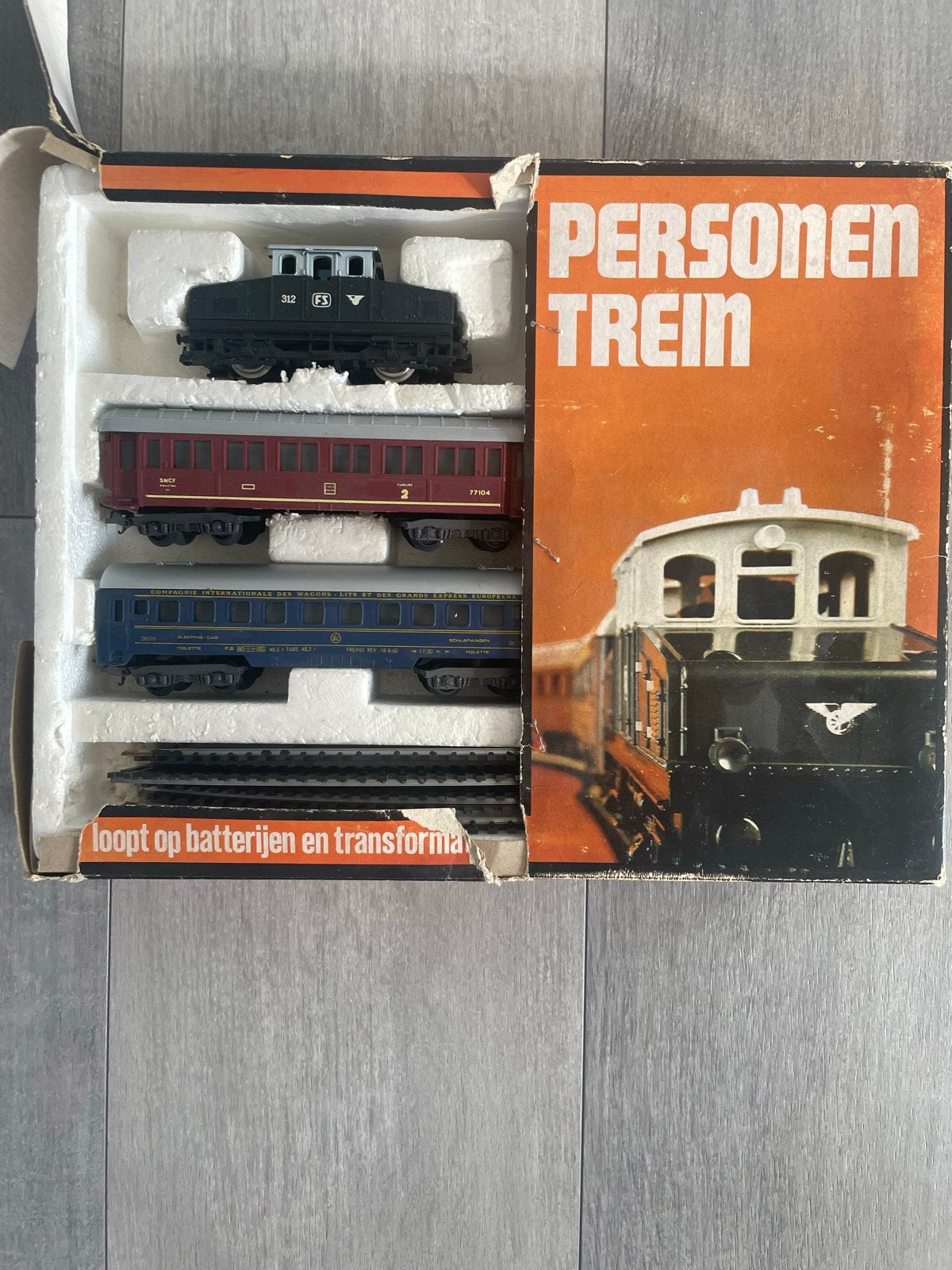Vintage Lima Personentrein Treinset met Batterijbesturing, Gelijkstroom, Ophalen of Verzenden, Analoog, Lima