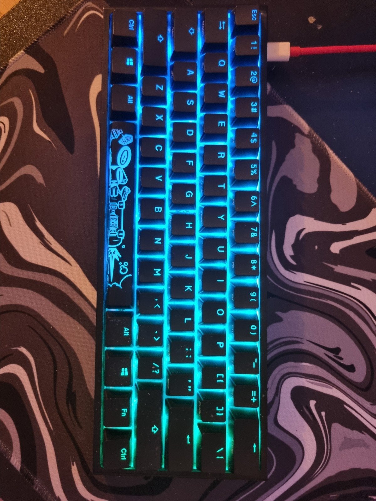 Ducky one 2 mini mechanical keyboard 60%, Computers en Software, Ophalen of Verzenden, Zo goed als nieuw