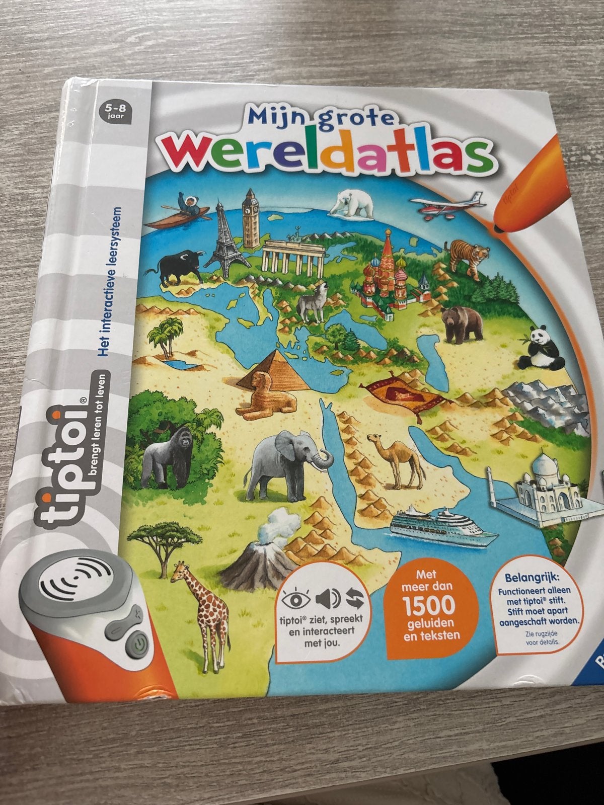 Tiptoi Mijn Grote Wereldatlas - Interactief Leersysteem, Ophalen, Jongen of Meisje, Zo goed als nieuw, 5 of 6 jaar