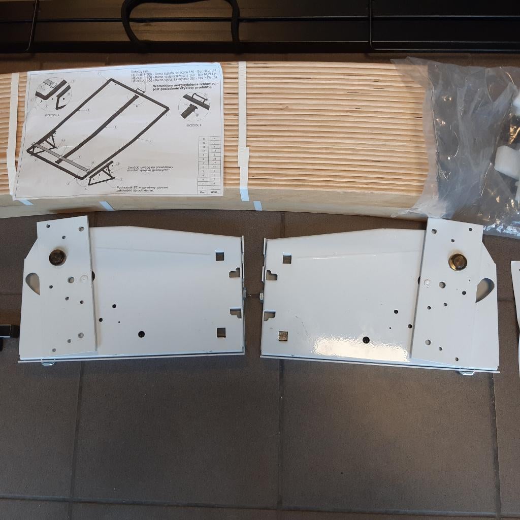 Opklapbed Opklapbedmechanisme, Huis en Inrichting, Slaapkamer | Bedden, Ophalen, Overige kleuren, 200 cm, Metaal