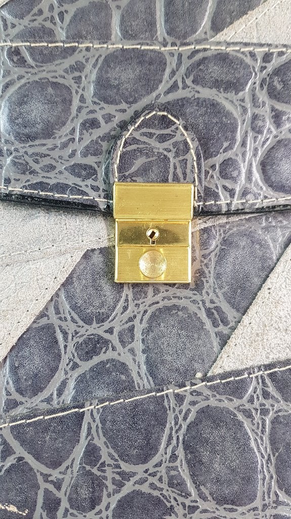 Vintage handtas of aktetasje dames, krokodillenleer. 7A7, Sieraden, Tassen en Uiterlijk, Tassen | Damestassen, Tweedehands verkoop