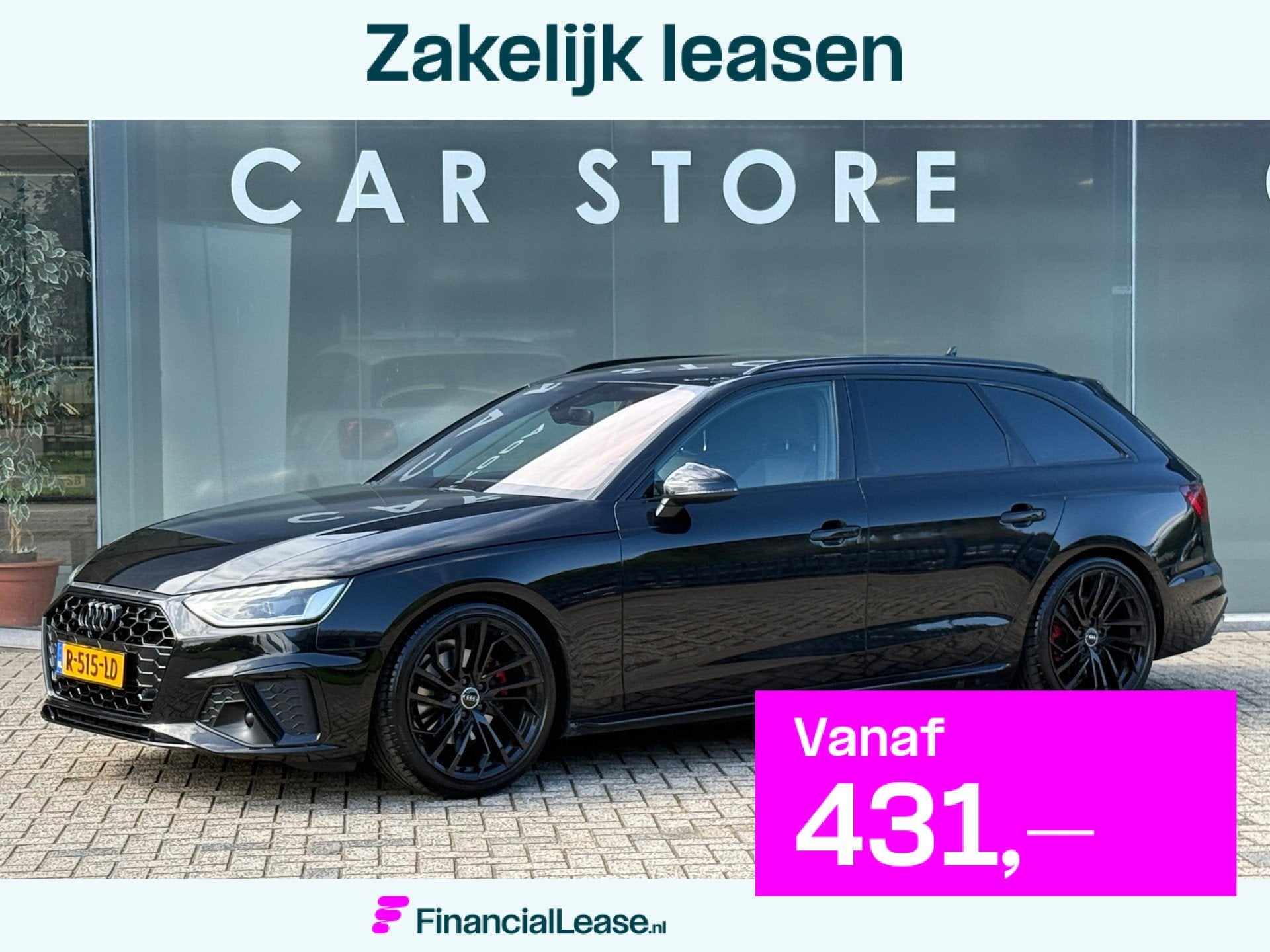 Audi A4 Avant 35 TFSI S-Line Sportstoelen|Matrix|Carplay|B&O, Dealer onderhouden, Gebruikt, 4 cilinders, Zwart