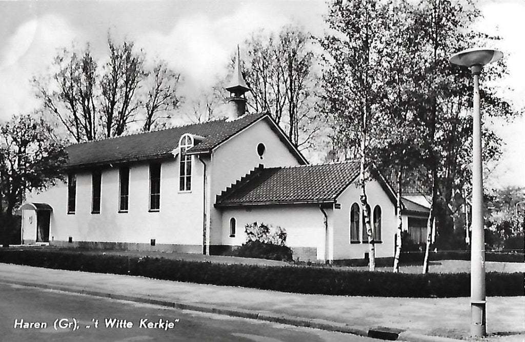 Haren Groningen 't witte Kerkje Oude Ansichtkaart ( 5008 ), Ophalen of Verzenden, 1960 tot 1980, Gelopen, Groningen