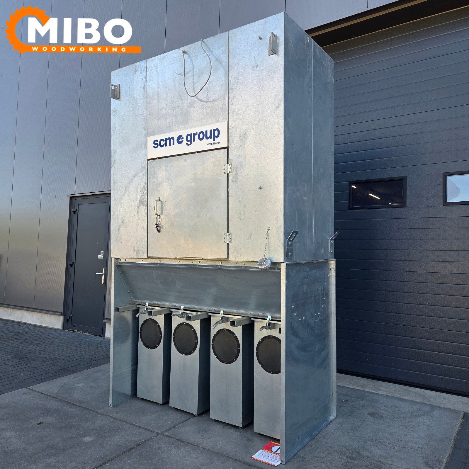 SCM Houtmot afzuiger 4 containers *** 300mm, Ophalen of Verzenden, Zo goed als nieuw, Ventilator en Afzuiger