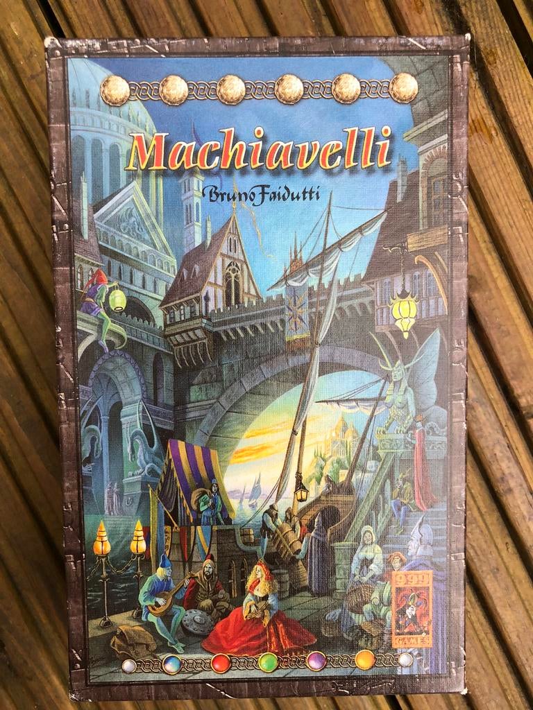 999 Games: MACHIAVELLI - compleet en zgan, Hobby en Vrije tijd, Gezelschapsspellen | Kaartspellen, Vijf spelers of meer, Ophalen of Verzenden