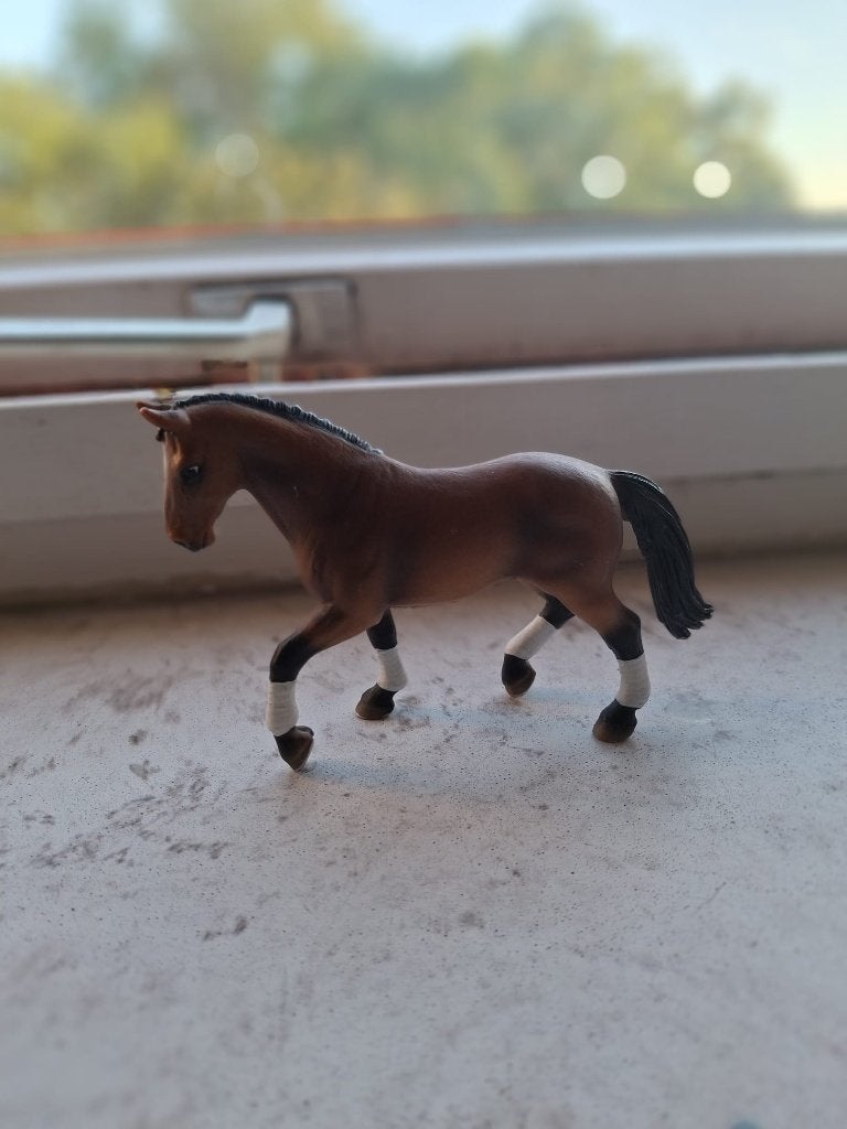 Schleich paarden Haflinger en Hannoveraan, Ophalen of Verzenden, Gebruikt