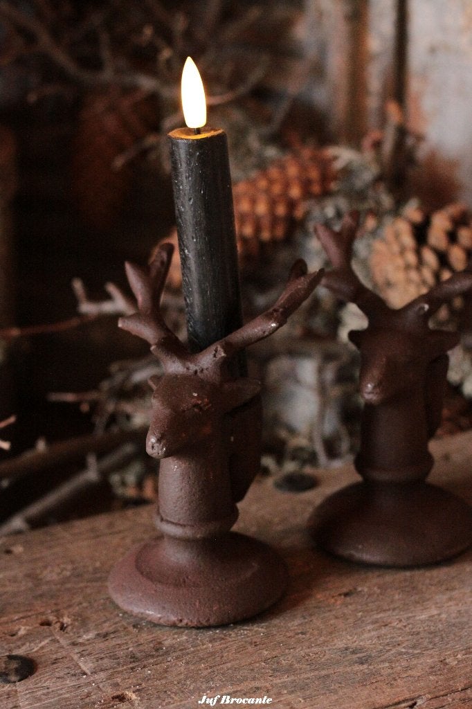 IJzeren kandelaar hert / rendier, Www.jufbrocante.nl, Www.jufbrocante.nl, Nieuw, Ophalen of Verzenden