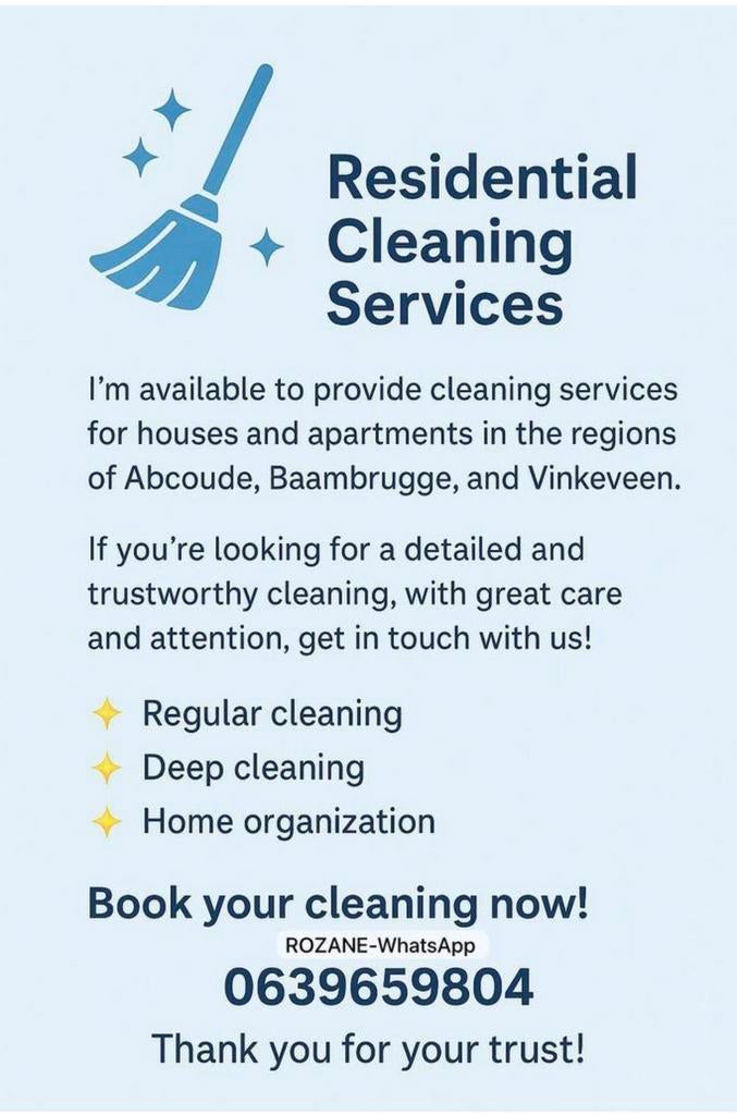 Cleaning services, Overige niveaus, Starter, Overige vormen