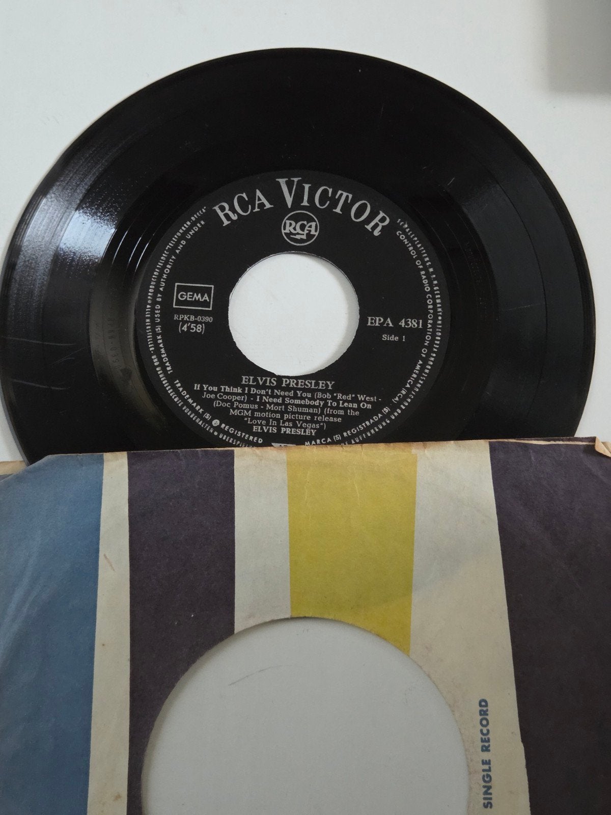 Elvis Presley epa 4381, Ophalen of Verzenden, Zo goed als nieuw, Pop