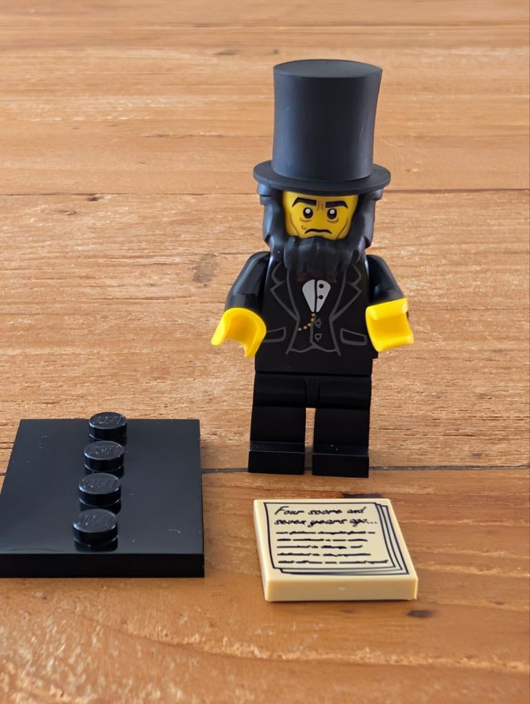 Lego Minifigures serie movie 1/ Abraham Lincoln , Lego, Ophalen of Verzenden, Zo goed als nieuw, Minifiguren serie