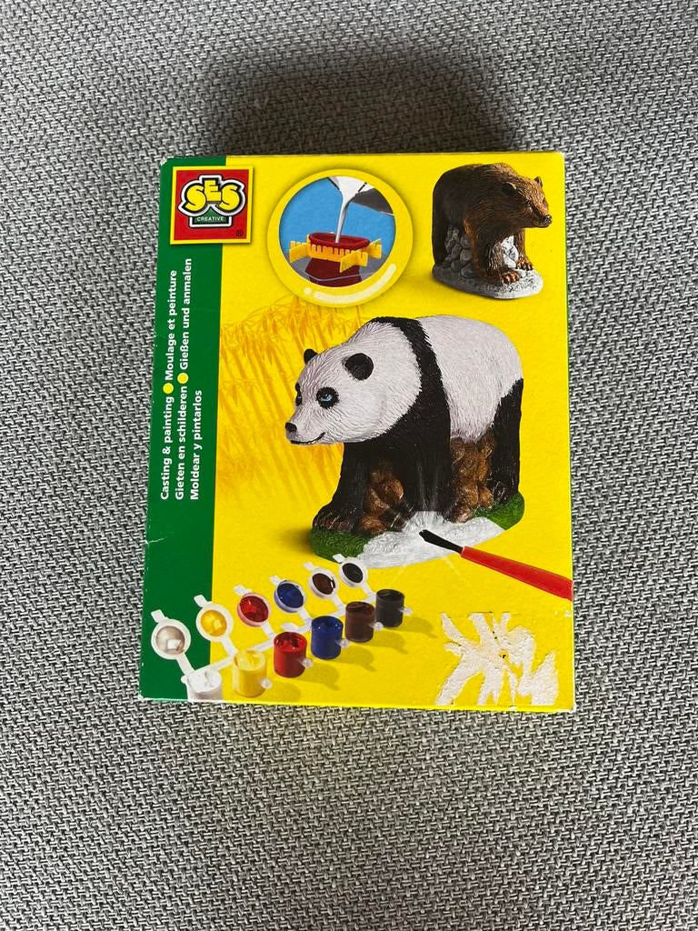 SES Figuren Gieten Panda & Beer, Dieren en Toebehoren, Ophalen of Verzenden, Zo goed als nieuw