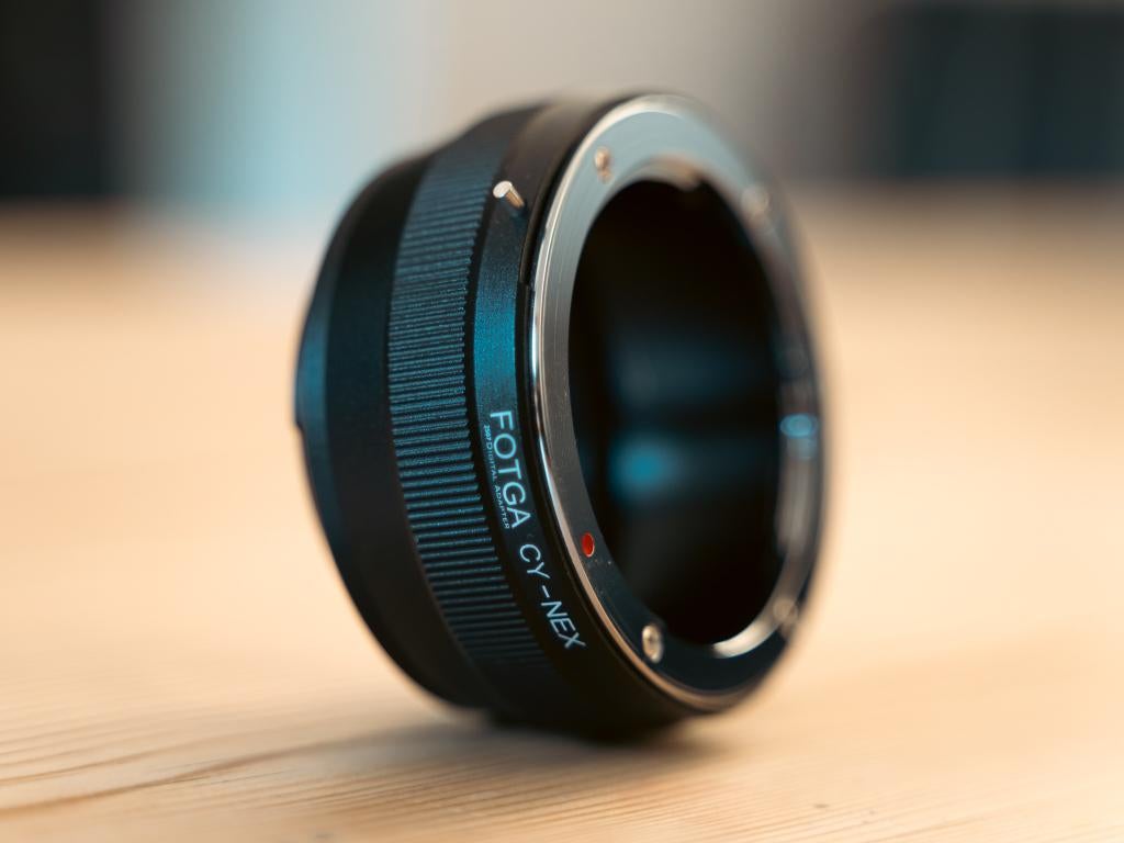 Fotga Contax Yashica CY to Sony E Mount adapter, Ophalen of Verzenden, Zo goed als nieuw, Toebehoren