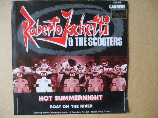 s2652 roberto jacketti and the scooters - hot summernight, Ophalen, Gebruikt, Overige genres, 7 inch