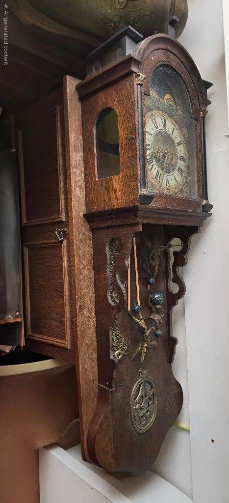 Friese staartklok ( Antiek) -  Prachtig Decoratief Stuk, Antiek en Kunst, Ophalen