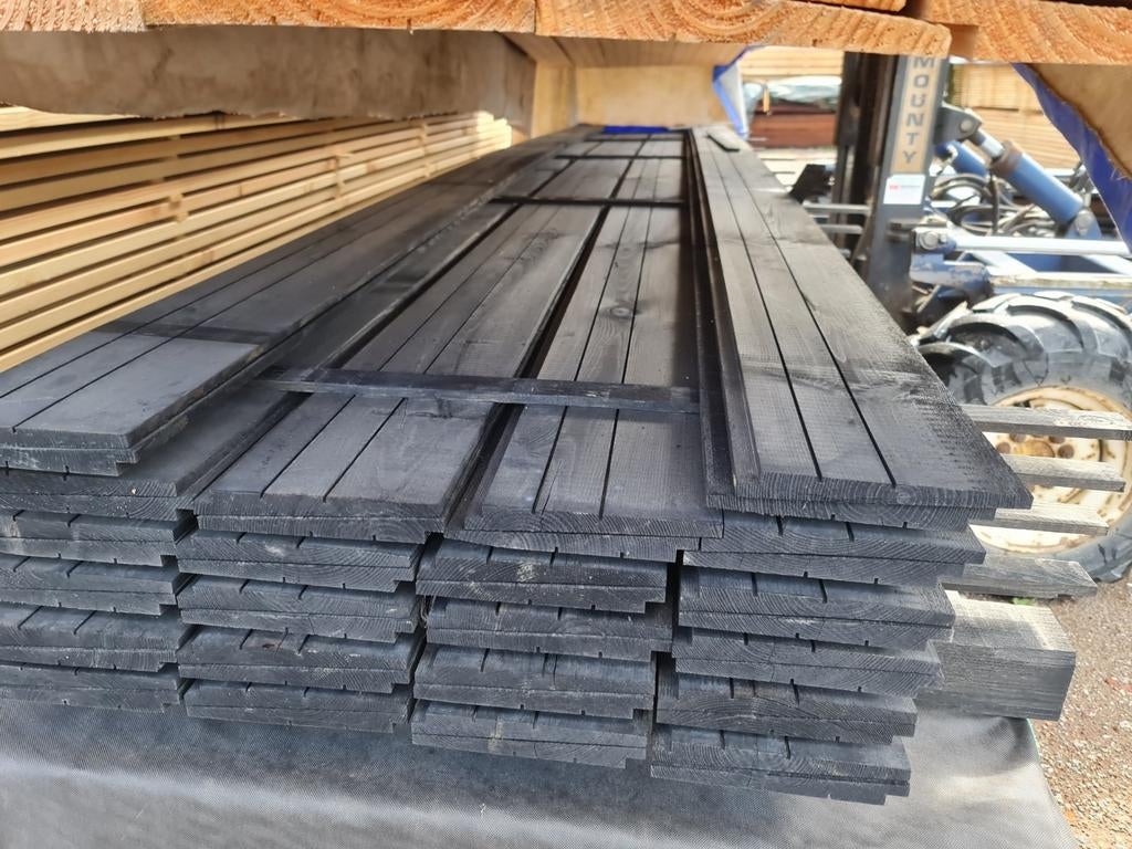 Zwarte zweeds rabat planken 5 m bezorgen mogelijk, Tuin en Terras, Palen, Balken en Planken, Ophalen, Nieuw, 250 cm of meer, Planken