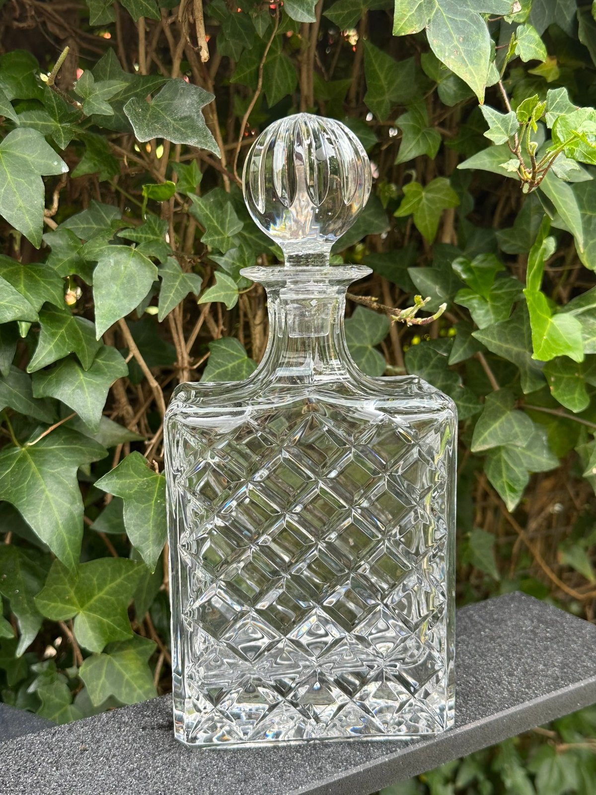 Luxe kristallen karaf voor whiskey/cognac/likeur, Ophalen of Verzenden