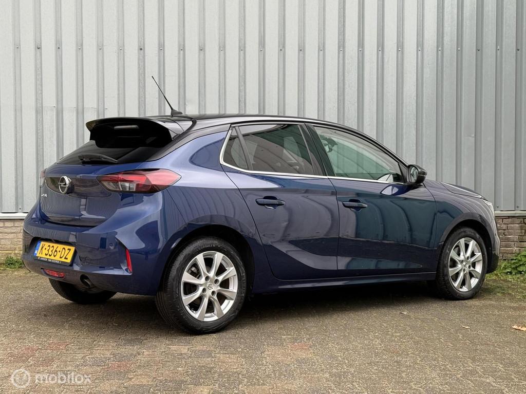 Opel Corsa 1.2 Elegance | Carplay | Camera | ECC | LED, Auto's, Opel, 101 pk, Blauw, Leder en Stof, 49 €/maand
