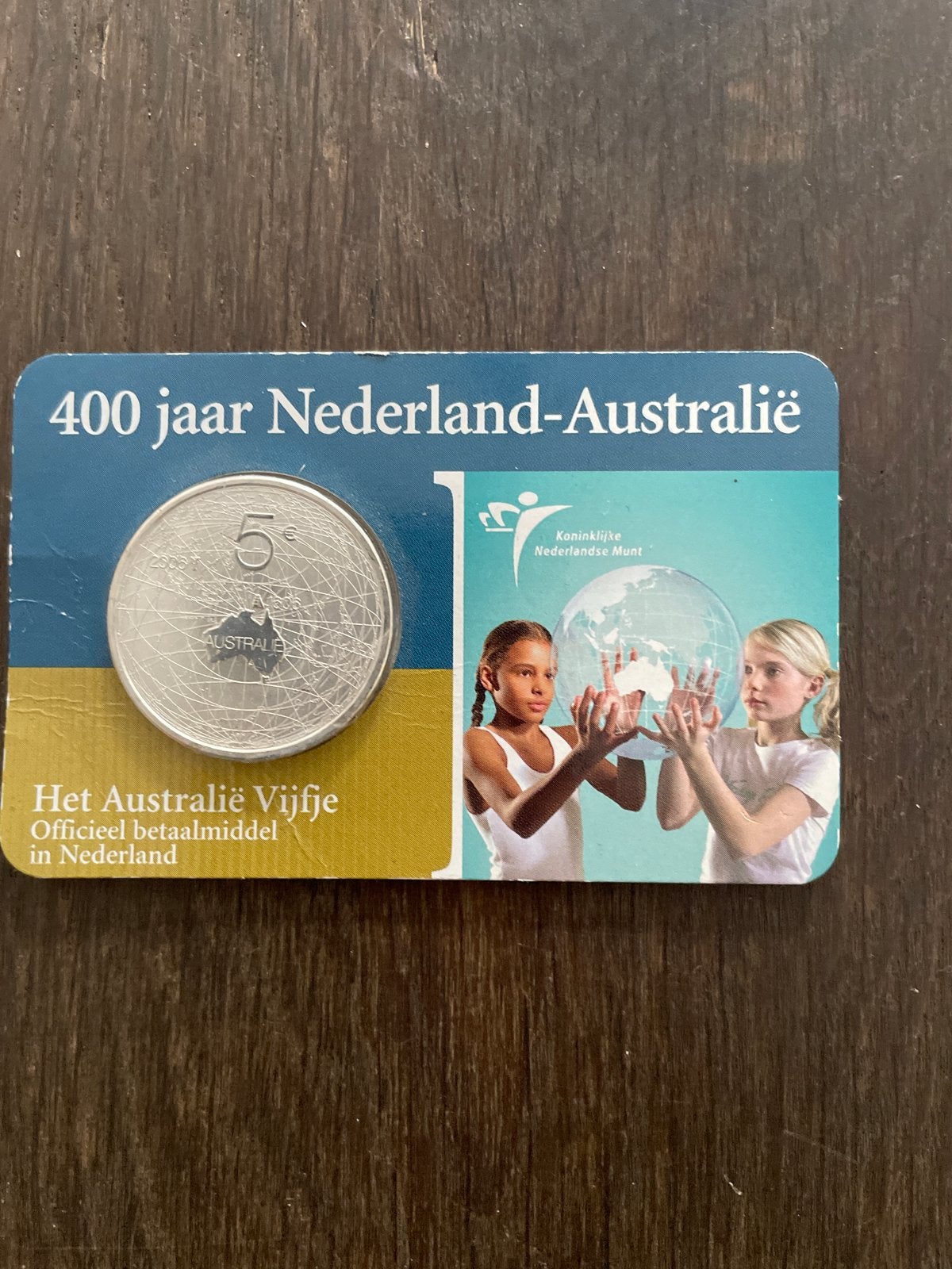 Zilveren Australië Vijfje - 400 jaar Nederland-Australië, Koningin Beatrix, Zilver, Euro's, Ophalen of Verzenden